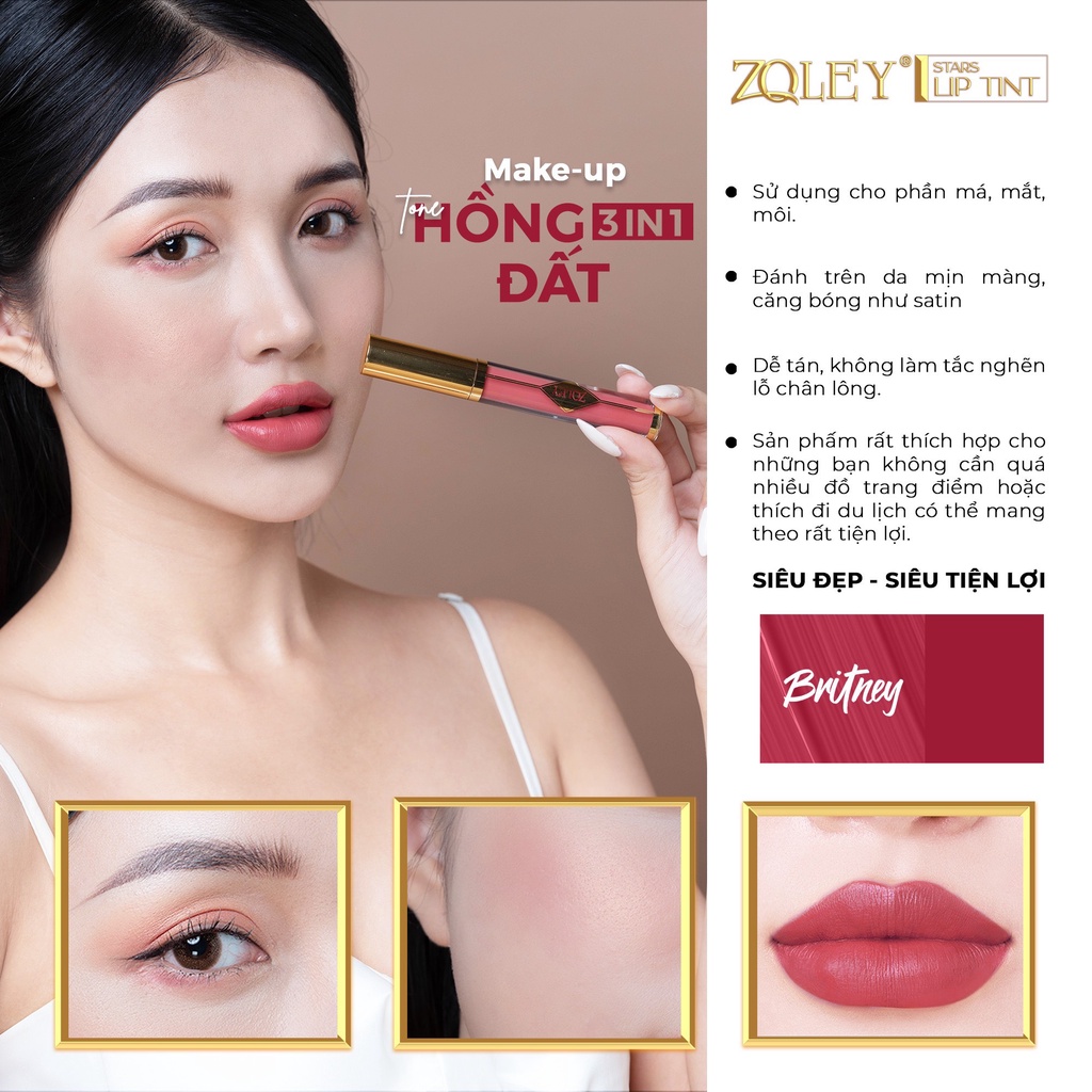 Son Star Lip Tint Zoley 5 Màu Cá Tính - Son Kem Nhung Zoley