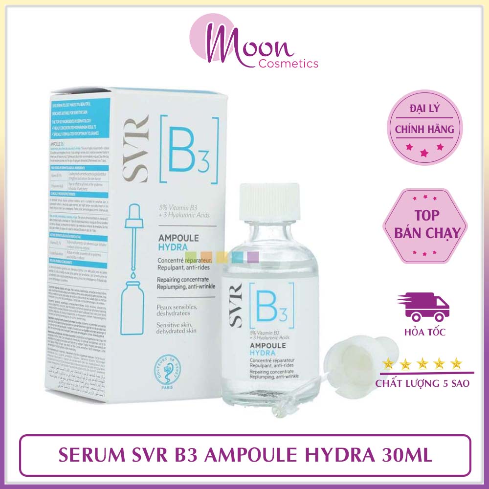 Serum SVR B3 Ampoule Hydra 30ml / 10ml - Serum Dưỡng Ẩm, Phục Hồi Da