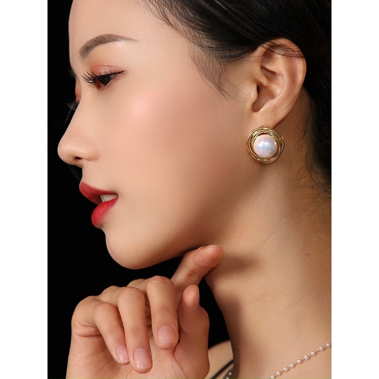 Đôi bông tai nữ hạt cườm CVA444