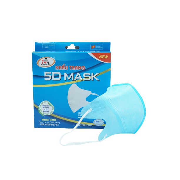 Combo 2 hộp khẩu trang y tế 5D quai chun kháng khuẩn 3 lớp Famapro 5D Mask (10 cái /hộp )