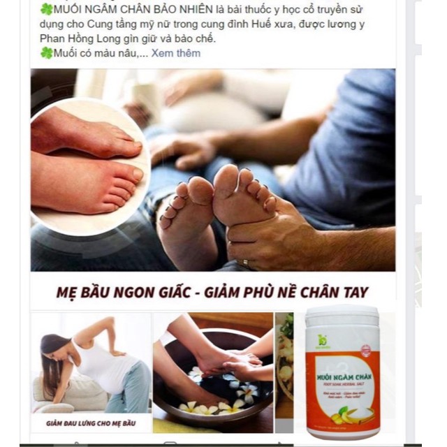 Muối Ngâm Chân Giảm Đau Nhức, Khử Mùi Hôi- Bảo Nhiên