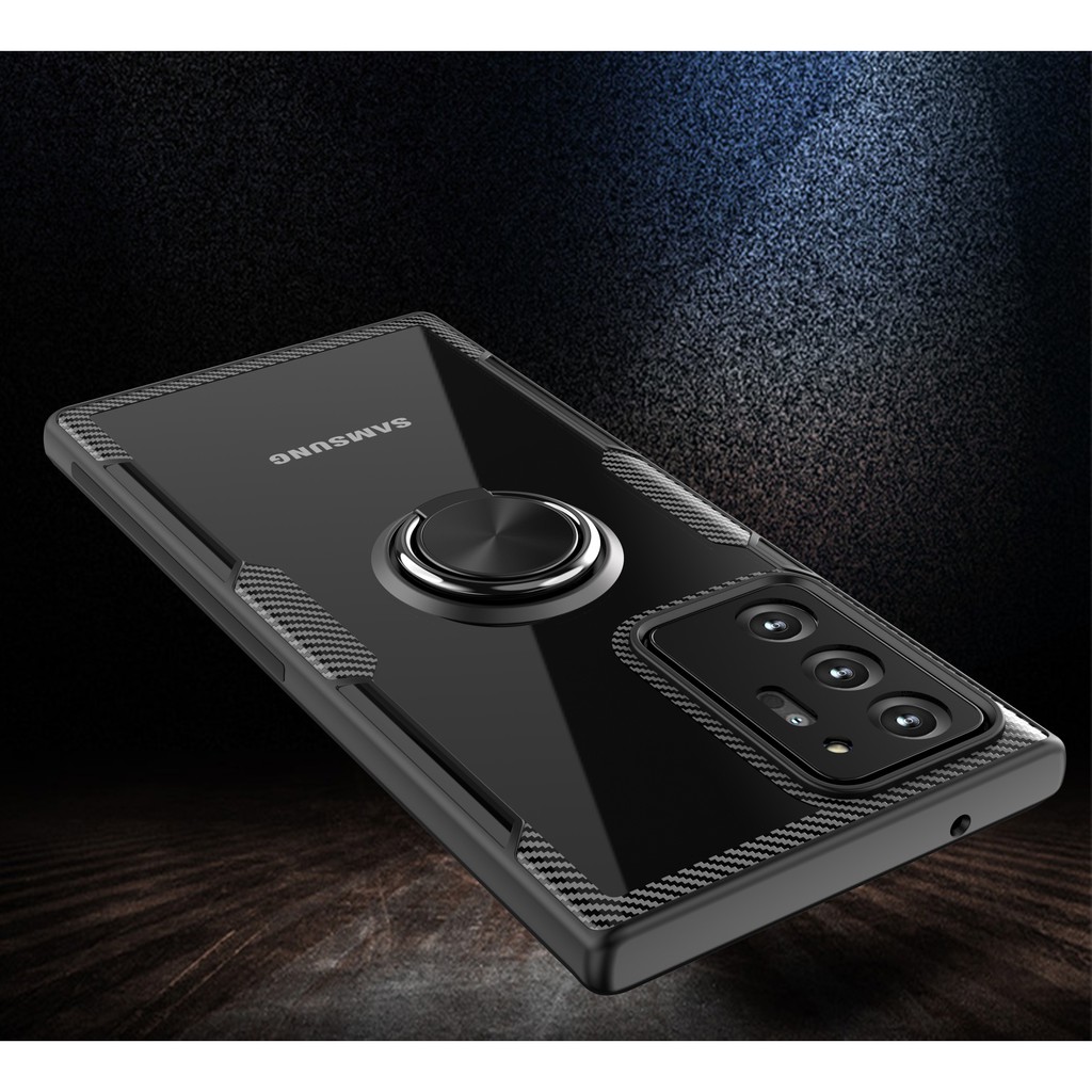Ốp lưng Samsung Note 20 Ultra / S22 Ultra chống sốc giá đỡ Iring lưng trong viền màu cao cấp