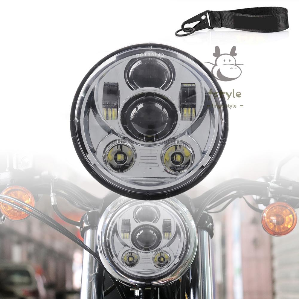 Đèn Pha Led Tròn 12v 2 Chế Độ Cho Xe Mô Tô 5.75 Inch
