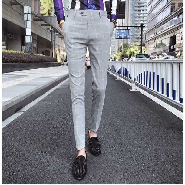 Quần tây nam ống côn body sọc caro mẫu mới hot 2020 | BigBuy360 - bigbuy360.vn