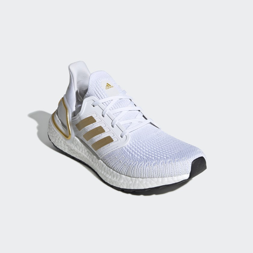 [Có sẵn] [Chính hãng]  Giày Adidas Ultraboost -Adidas Ultra Boost 20 Cloud White Gold Metallic-Sumo Authentic