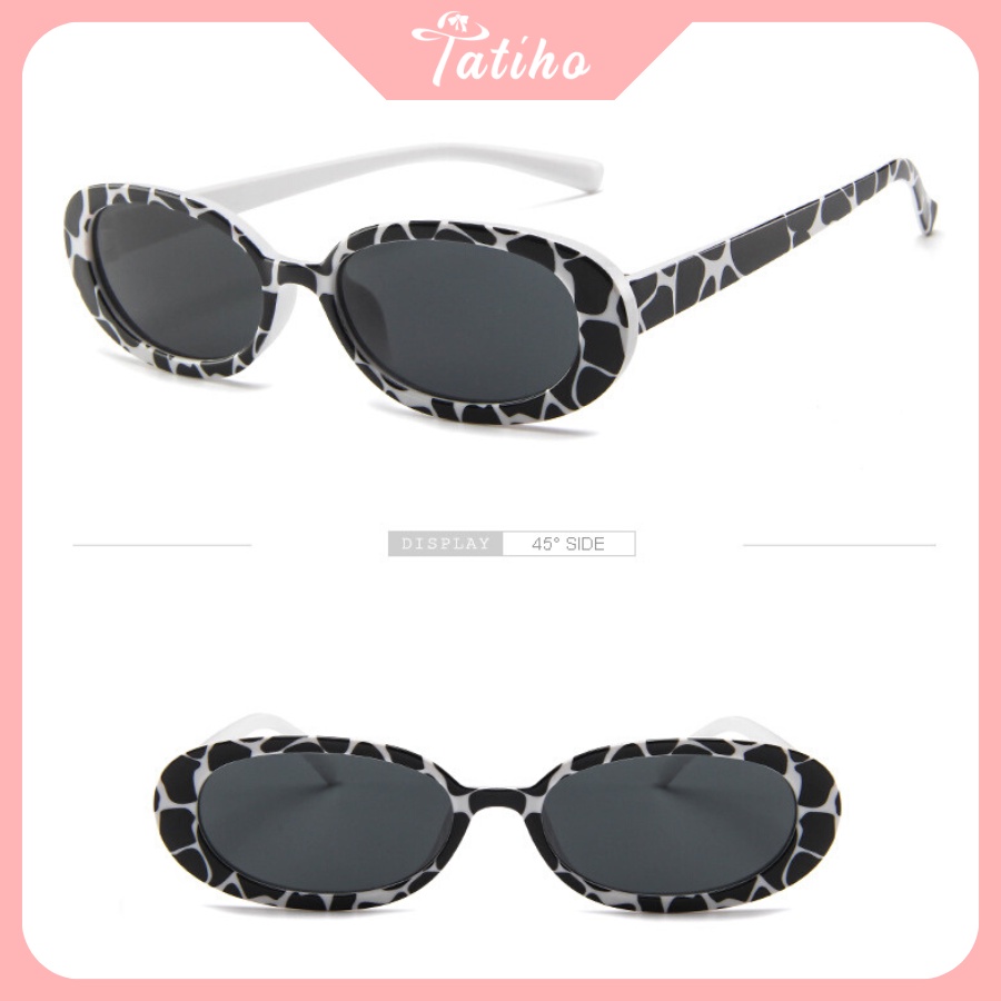 Kính Mát (Kính Râm) Hình Oval Gọng Nhựa Phong Cách Hàn Quốc - Tatiho - Mã MK035