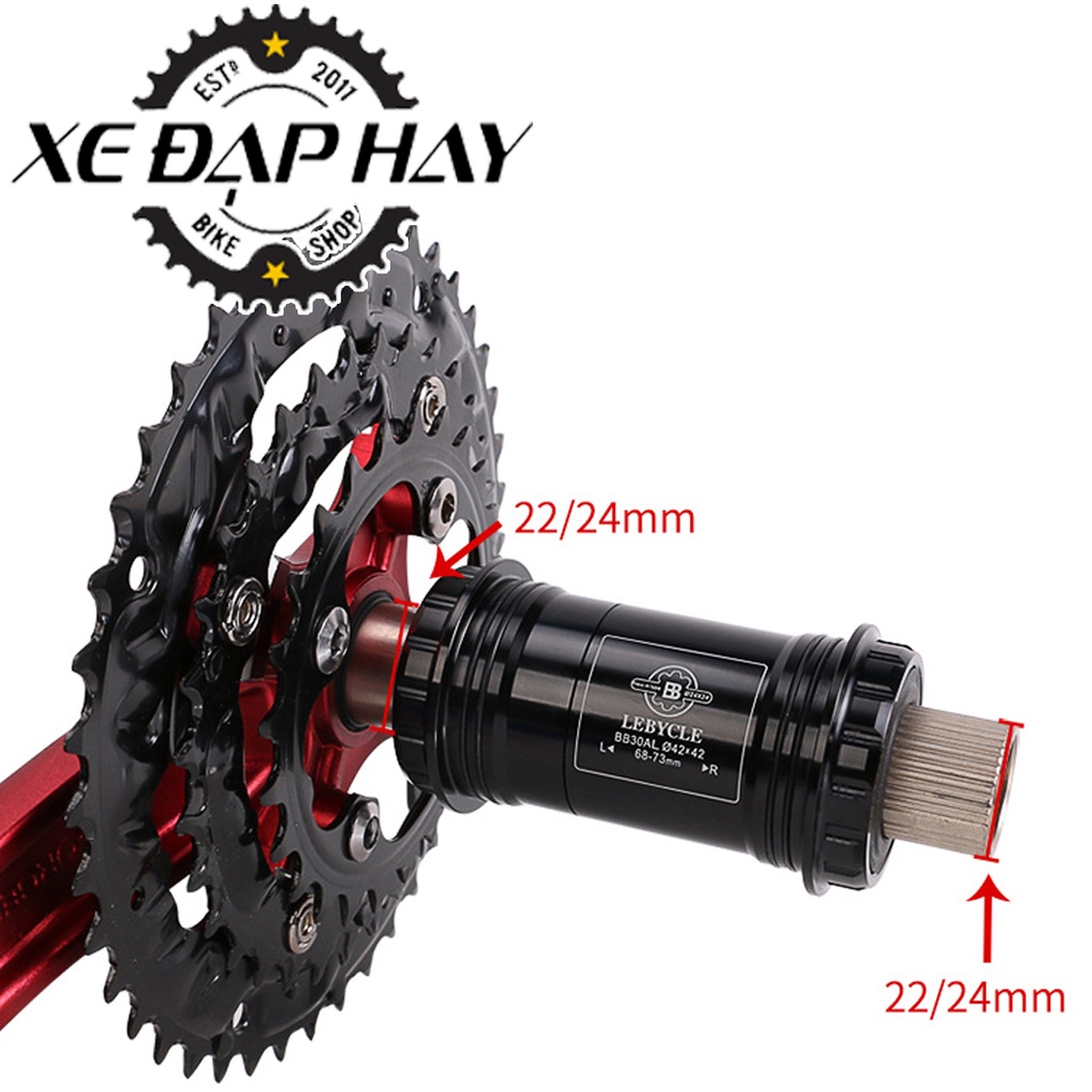101 Trục Giữa Cốt Rỗng BB Xe Đạp Bạc Đạn CERAMIC Các Loại | BB51, BB30, BB86-92, BB386 | Size Trục 42/46MM -22/24MM