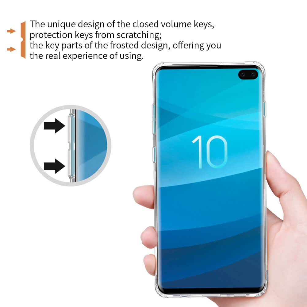 Ốp lưng Nillkin Nature silicone dẻo trong cho Samsung Galaxy S10 Plus, S10, S9 Plus, S9, S8 Plus, S8