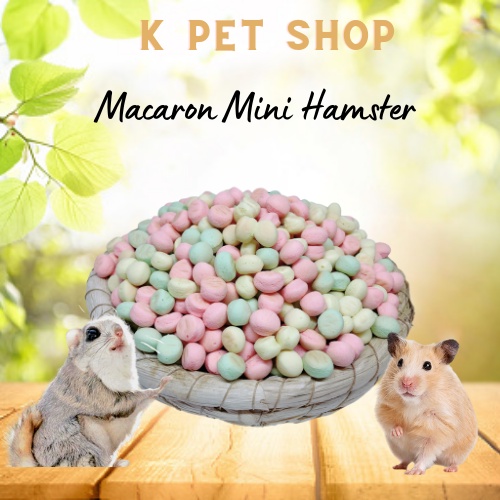 Bánh Macaron Mini Cho Hamster  FREE SHIP  Bánh Mài Răng - Thức ăn Hamster 50g