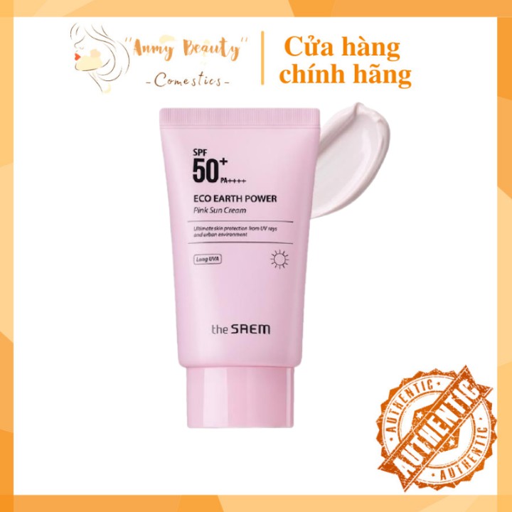 Kem Chống Nắng The SAEM Eco Earth Power Pink  SPF 50+ PA++++ 50g