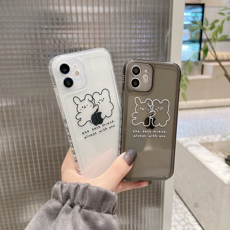 𝐂𝐨́ 𝐬𝐚̆̃𝐧 𝐜𝐡𝐨 𝐢𝐏𝐡𝐨𝐧𝐞 𝟏𝟑 Ốp iphone cạnh vuông thỏ trong