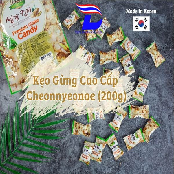 Kẹo Gừng ⚡ HÀNG NHẬP KHẨU ⚡ Hàn Quốc 200g rất tốt cho sức khỏe