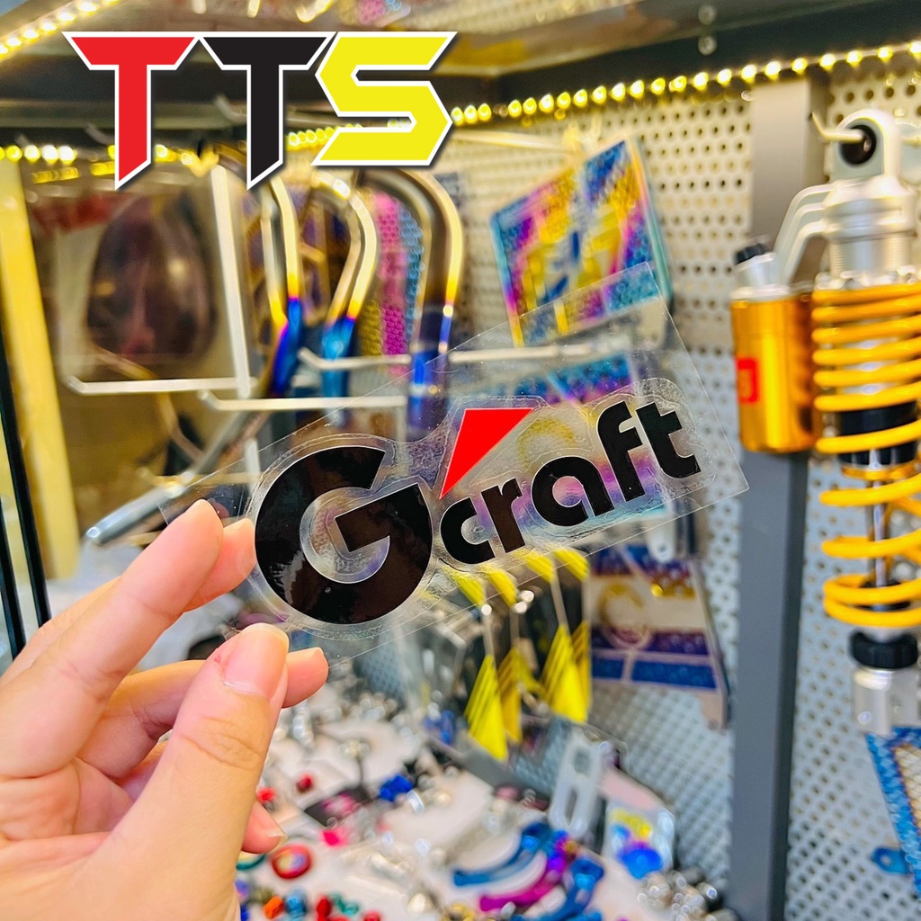 ( Chữ GCRAFT ) Tem ghép chữ GCRAFT dán trang trí ốp pô e, dán gắp, nặt nạ, trang trí xe máy