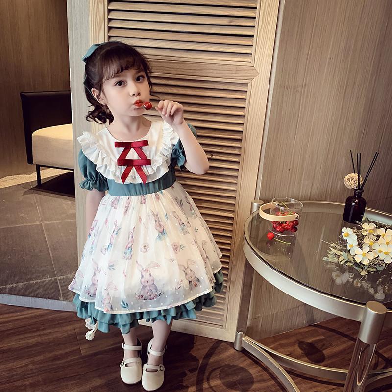 Girls' Lolita princess dress 2022 new summer children's western style bubble dress children's baby summer dress