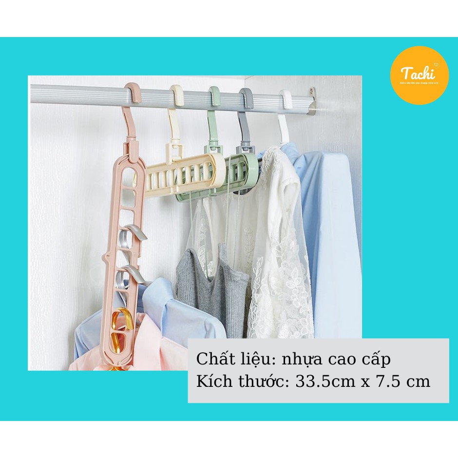 Móc treo quần áo đa năng 9 lỗ, siêu gọn gàng và tiện ích | BigBuy360 - bigbuy360.vn