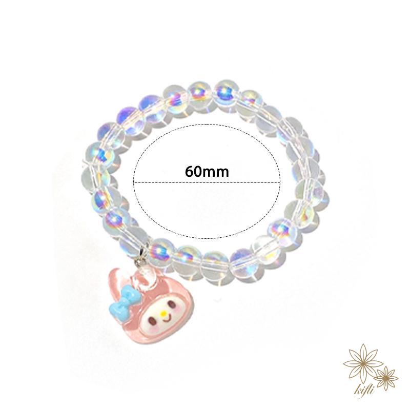 【kifli】Sanrio Vòng Tay Chuỗi Hạt Trong Suốt Hoạ Tiết Hoạt Hình Cún Cinnamon Dễ Thương Xinh Xắn