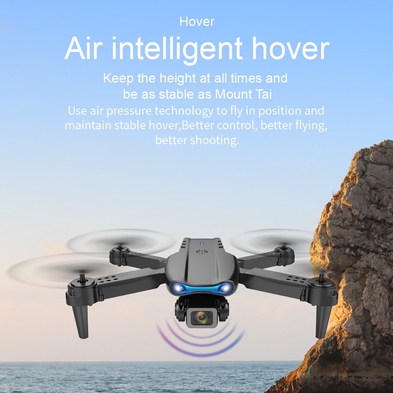 Flycam E99/K3 , 2 camera 4K, pin 1800mah (tặng túi đựng)