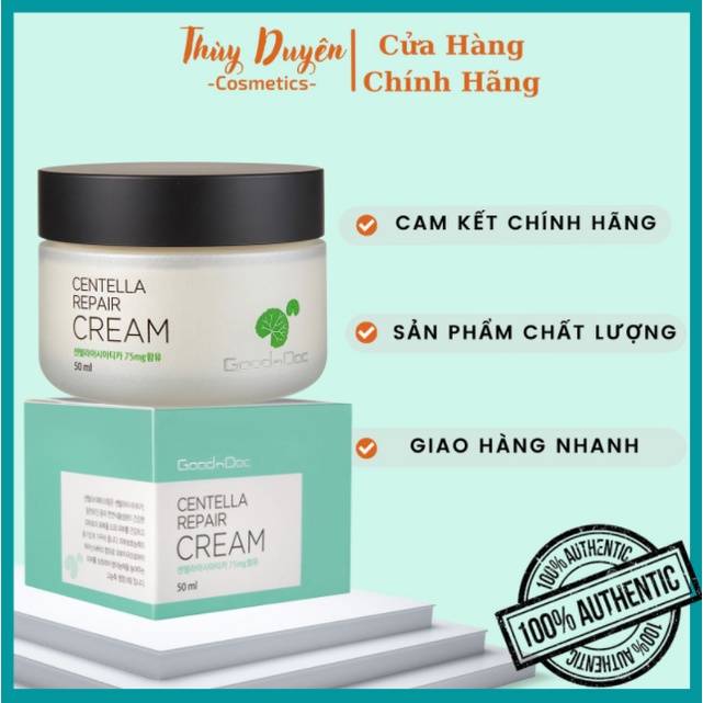 Kem Rau Má Goodndoc Centella Repair Cream Dưỡng Ẩm Phục Hồi Da 50ml