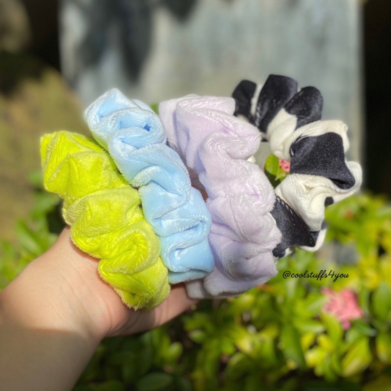 Đồ buộc tóc scrunchies nhung mềm nhiều màu