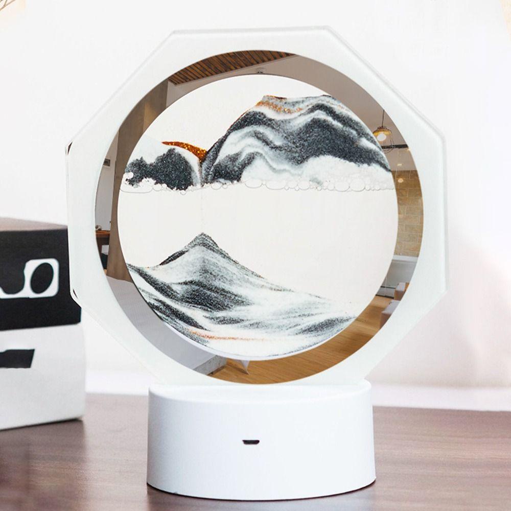 Lakamier Đồng Hồ Cát Chuyển Động 3D Nghệ Thuật Để Bàn Trang Trí Phòng Ngủ