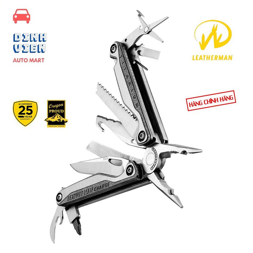 [ CAO CẤP] Kìm Đa Năng Leatherman Charge TTi 19 Tools CHARGE® TTI 19 TOOLS Khoá an toàn cho mọi chức năng