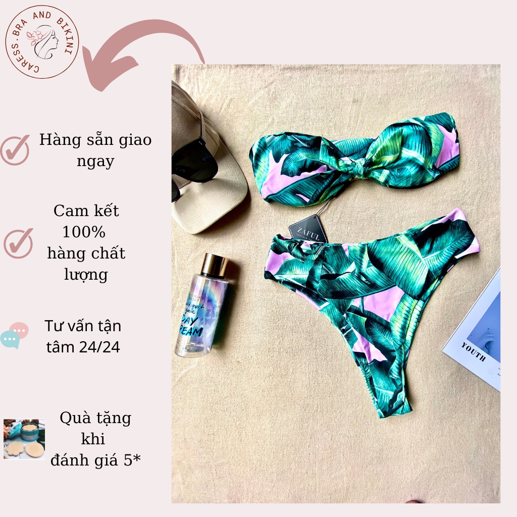 Bikini đồ bơi 2 mảnh áo quây có đệm mặc được 2 kiểu hàng chính hàng Z.A.F.U.L