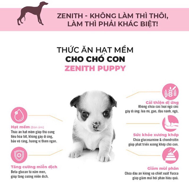 Zenith thức ăn hạt mềm cho chó con
