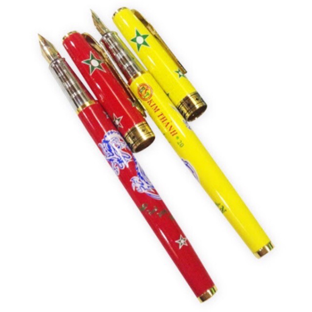 Bút máy luyện viết chữ đẹp Kim Thành 20 ngòi hoa vàng cao cấp