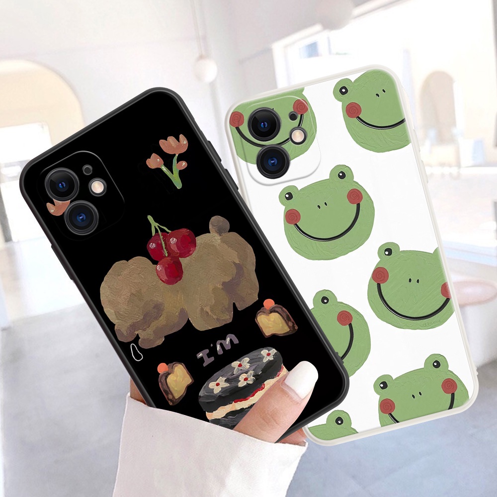 Ốp Điện Thoại Mềm Cho OPPO A53S OPPO A54 A55 A56 A74 A94 F19 Pro Reno 5F F1 Plus F3 Plus R9S Plus F7 F9 Pro #H206 Mô Hình Ếch Dễ Thương