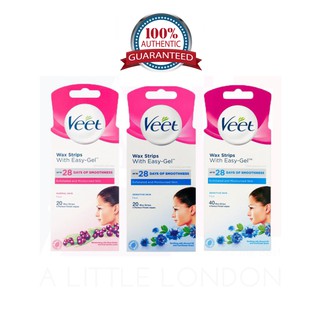 [Mã khuyến mãi] Miếng tẩy lông mặt ria mép VEET With Easy Gel Wax Strips Face (Bill Anh)