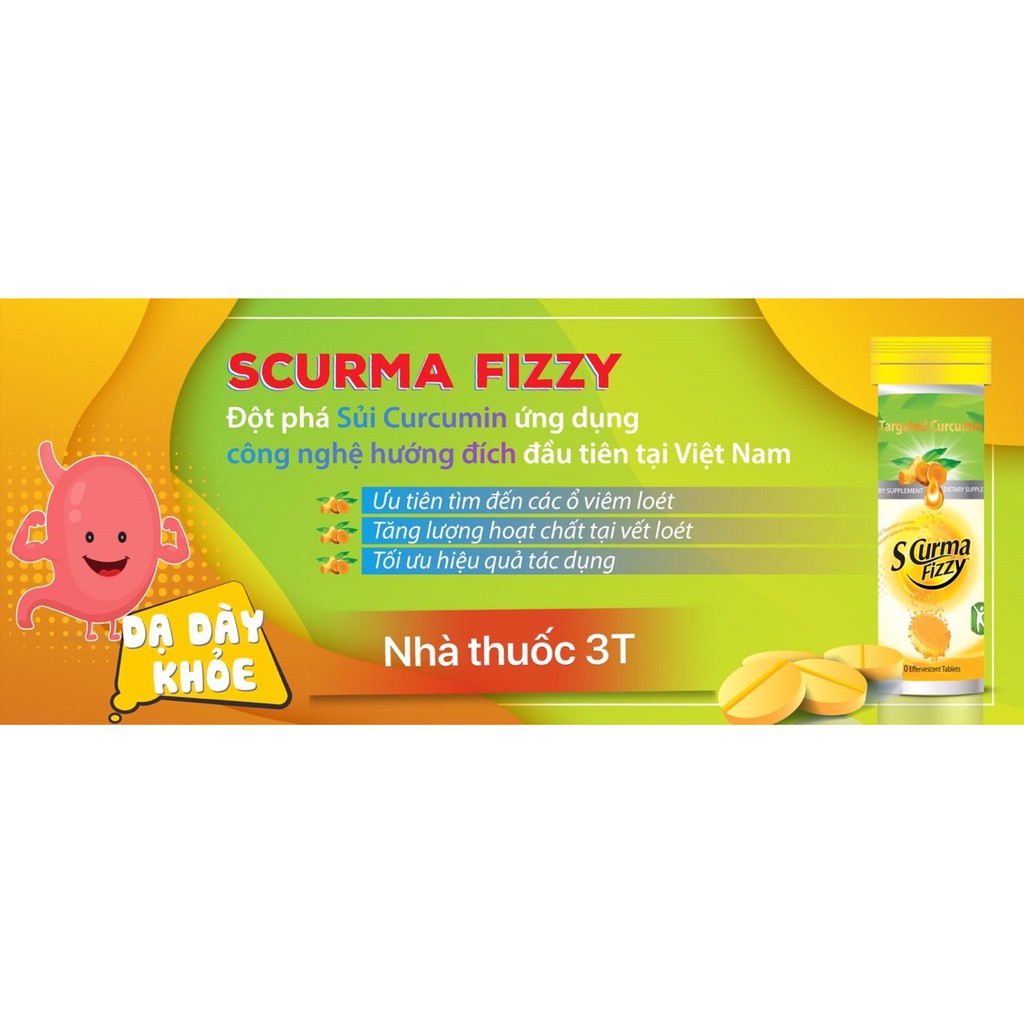 Scurma Fizzy- Viên sủi tinh chất nghệ Curcumin chính hãng