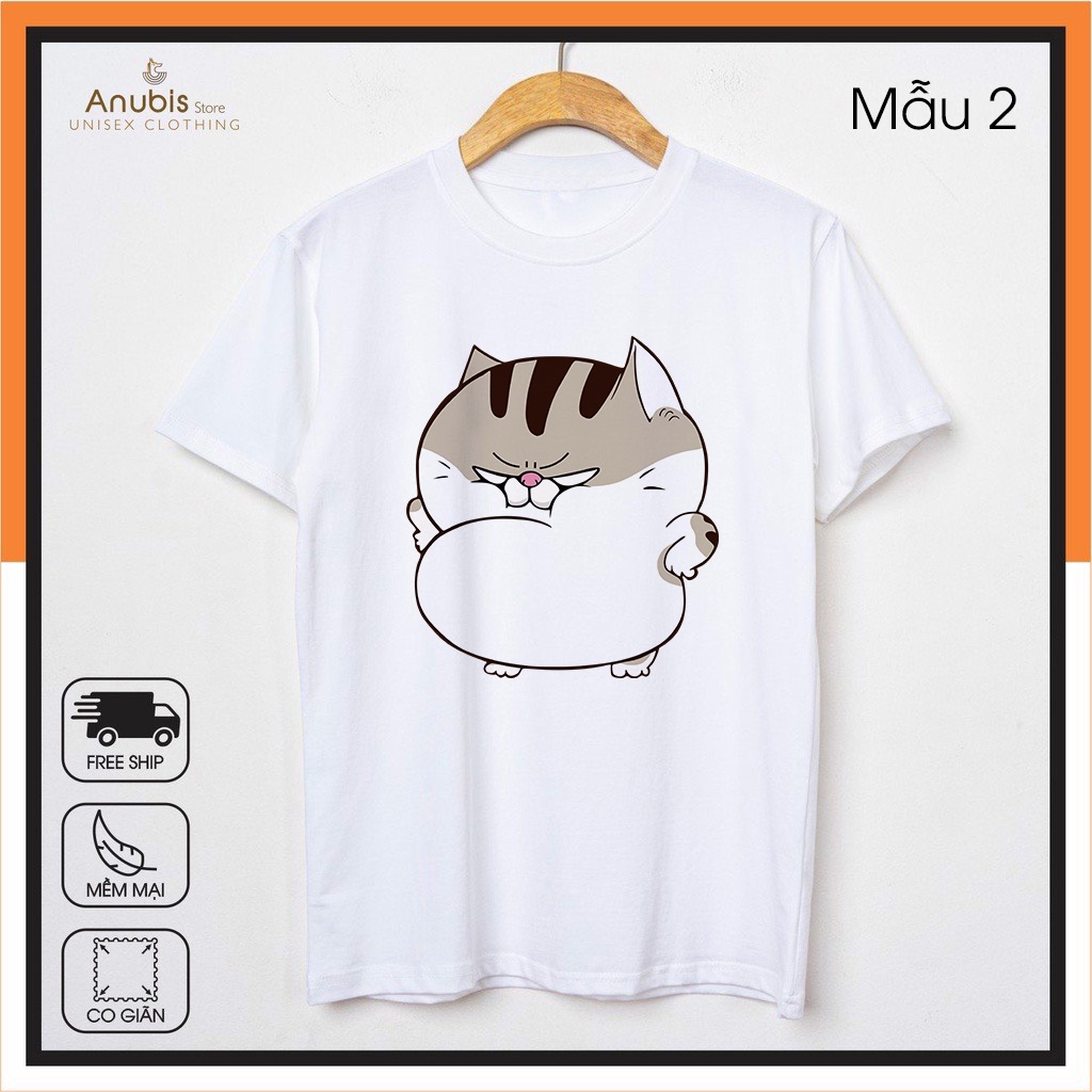 Áo thun in hình Mèo Ami Bụng Bự Cute | Anubis store