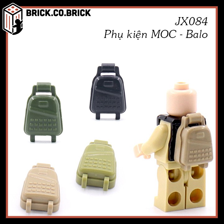 Balo Lính Đồ Chơi Lắp Ráp Phụ kiện MOC Army Minifig Non Lego Mô Hình Sáng Tạo Trang Trí Quân Đội JX084