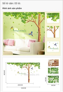 Decal tranh dán tường loại to