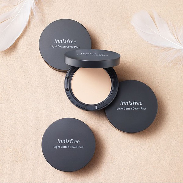 Phấn phủ nén innisfree Light Cotton Cover Pact SPF30 PA+++ 12g.