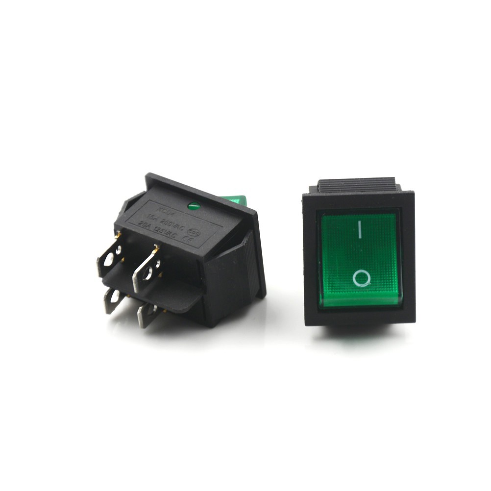 Set 5 Công Tắc Đèn 4 Chấu ON / OFF 2 Vị Trí 16A / 250V KCD4-201