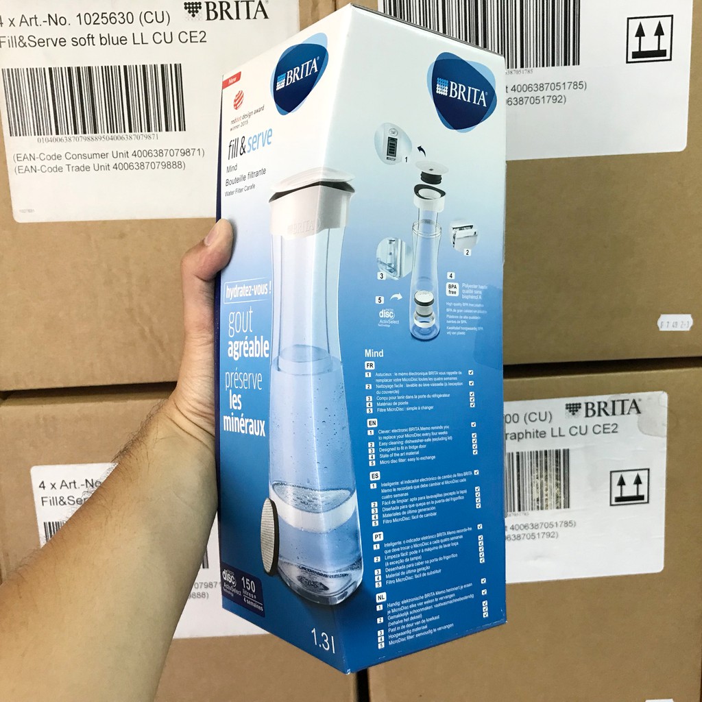 Bình lọc nước BRITA Mind 1,3l (có sẵn 1 đĩa lọc Microdisc)