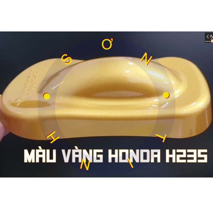 SAMURAI H235 - Sơn xịt SAMURAI màu vàng đồng HONDA