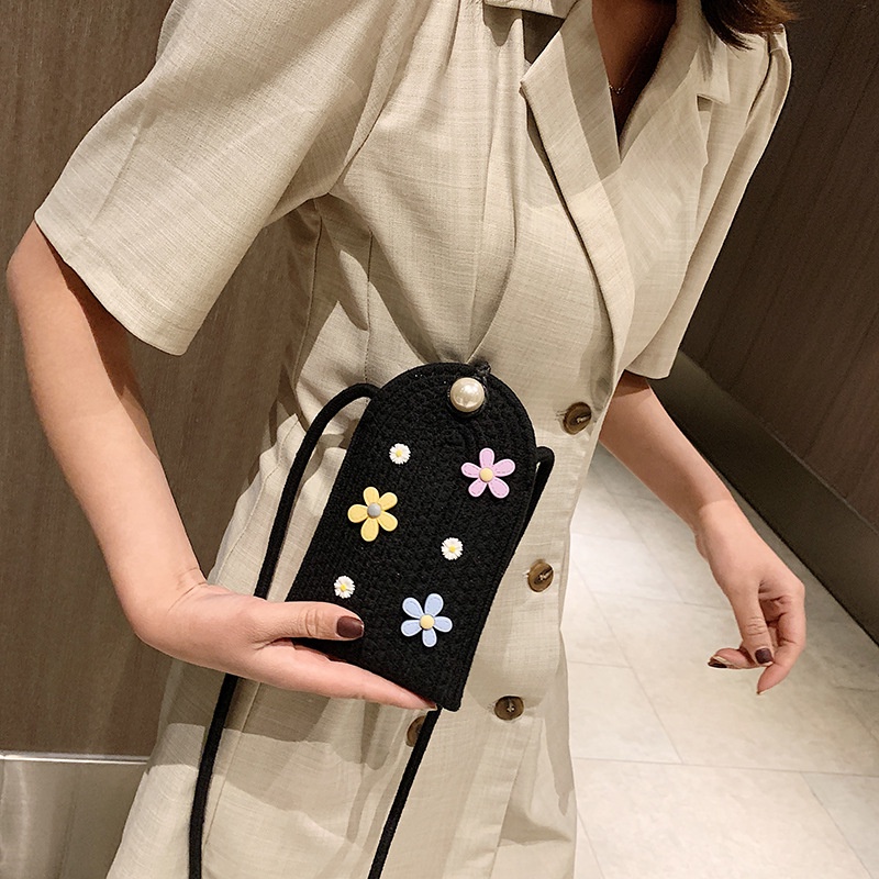 Túi đựng điện thoại di động IELGY họa tiết hoa nhỏ xinh xắn thời trang cho nữ