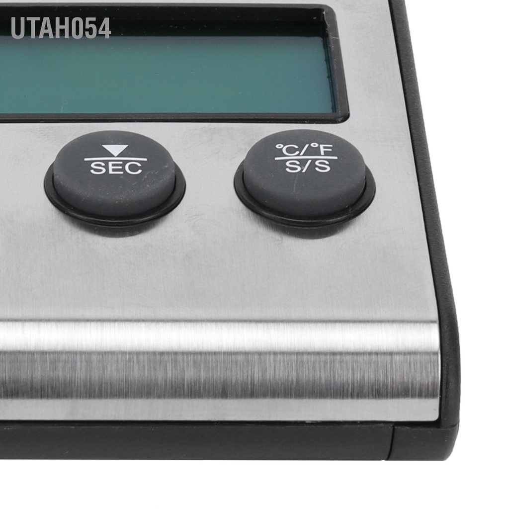 [Hàng HOT]  Nhiệt kế dây điện tử có dây đo chất lỏng nhà bếp - nhiệt kế kẹo có dây kỹ thuật số Hẹn giờ với giá đỡ【Utah054】