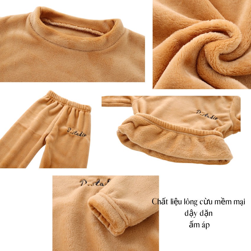 Bộ Lông Cừu mềm mịn cho Mẹ và bé cổ tròn