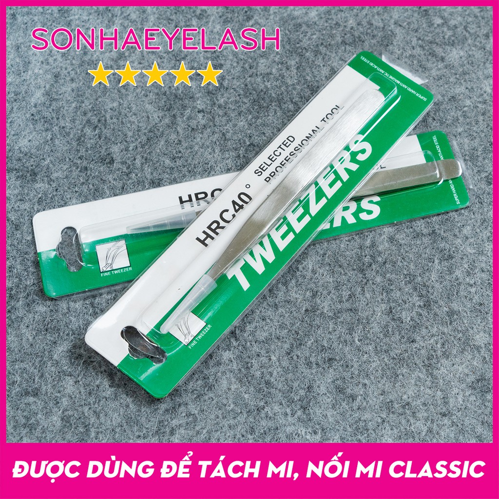 Nhíp nối mi classic thẳng trơn, dùng để tách và nối mi, làm từ thép không gỉ, gắp êm, nhẹ tay