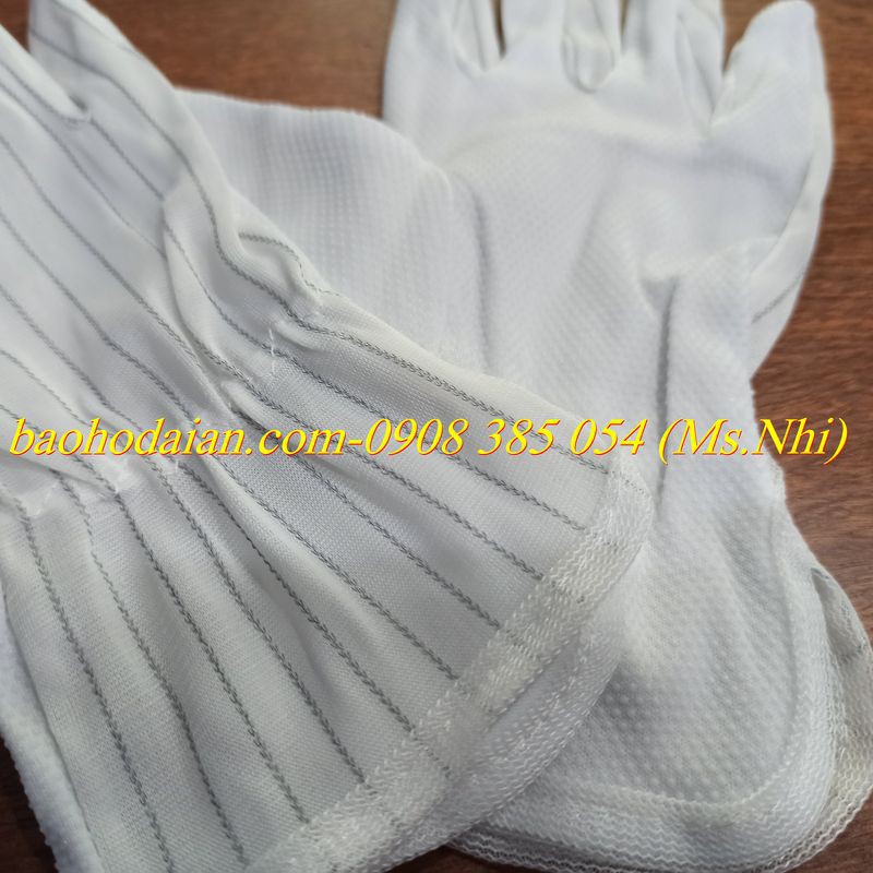 Khuyến mãi combo 5 Đôi Găng tay chống tĩnh điện vải dệt kim- Hình thật, hàng sẵn