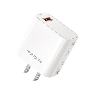 Củ sạc nhanh Rockspace T48 Pro 1 cổng USB 18W hỗ trợ sạc nhanh cho Samsung, Huawei,Oppo,Vsmart - Hàng chính hãng