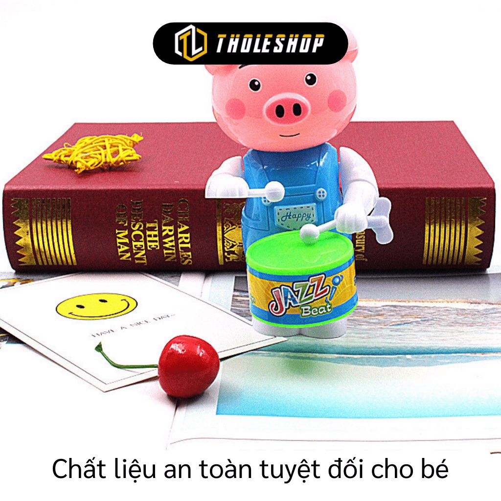 [SGD] Đồ Chơi Cho Bé - Đồ Chơi Thú Đánh Trống Vặn Cót Hình Heo Cho Bé Vui Chơi 9856