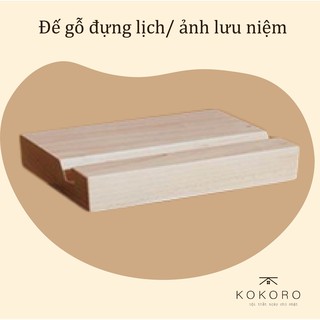 Kệ gỗ đựng ảnh lưu niệm - Chân đế gỗ để lịch bàn lomo namecard