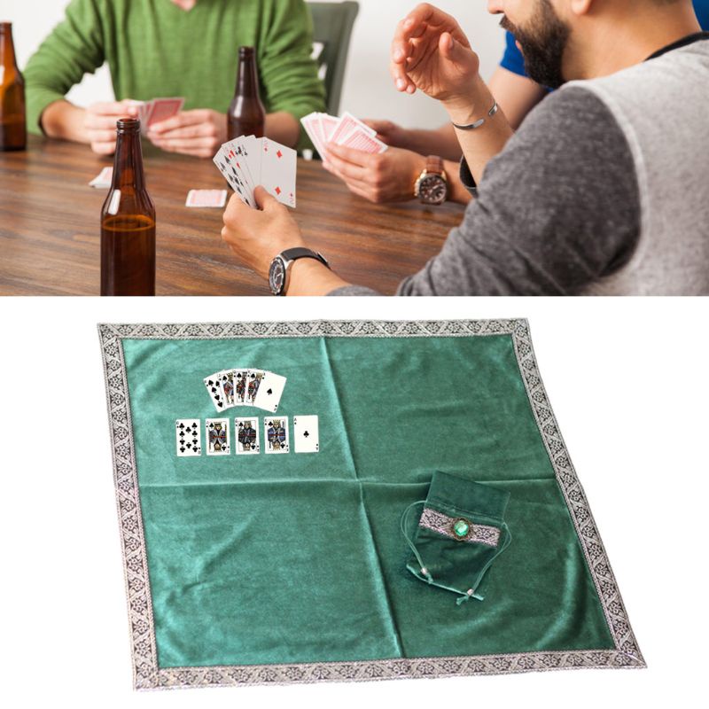 Khăn Trải Bàn Tarot Bằng Nhung Kèm Túi Đựng Hình Vuông