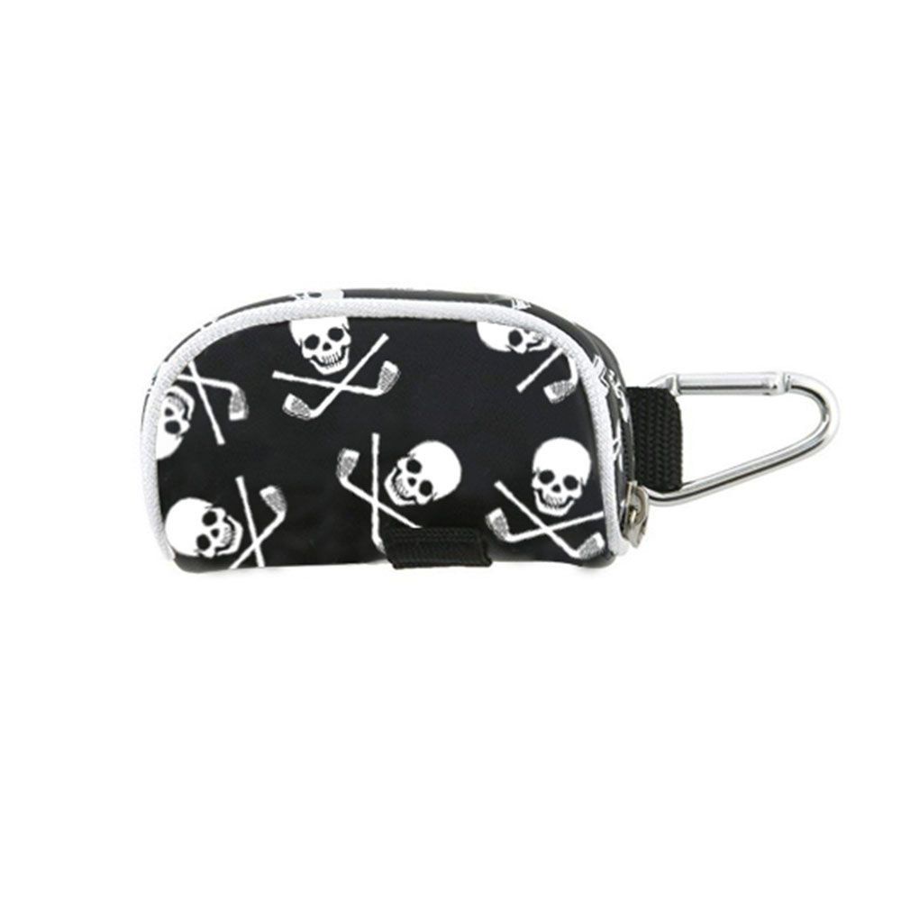 Túi da PU đeo hông đựng bóng golf hình đầu lâu nhỏ gọn bền bỉ