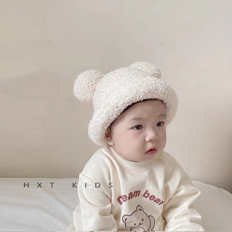Mũ lông cừu tai mickey dáng đứng cute cực ấm cho bé hàng quảng châu