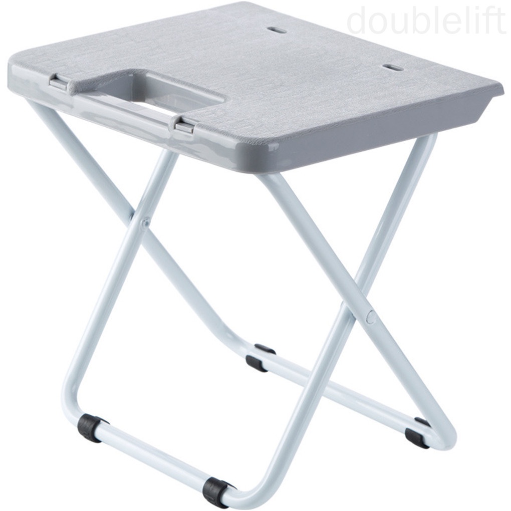 Portable Foldable Stool Household Metal Plastic Folding Chair for Adults Kitchen Garden Bathroom doublelift store